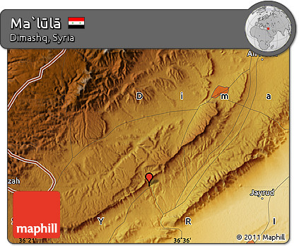 Physical Map of Ma`lūlā