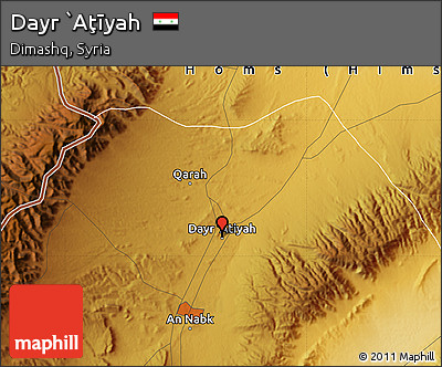Physical Map of Dayr `Aţīyah