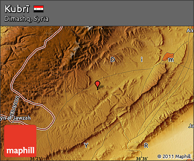 Physical Map of Kubrī