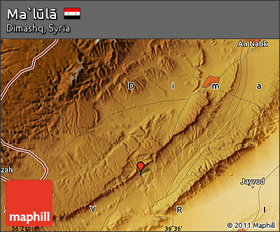 Physical Map of Ma`lūlā