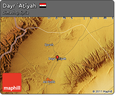 Physical Map of Dayr `Aţīyah