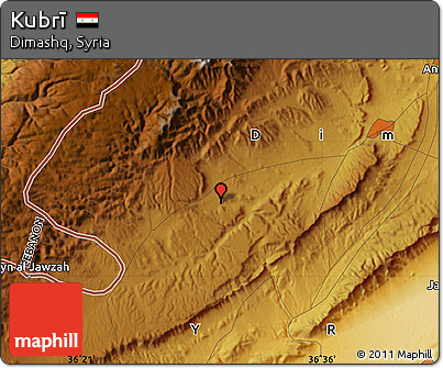 Physical Map of Kubrī