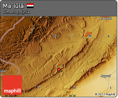 Physical Map of Ma`lūlā