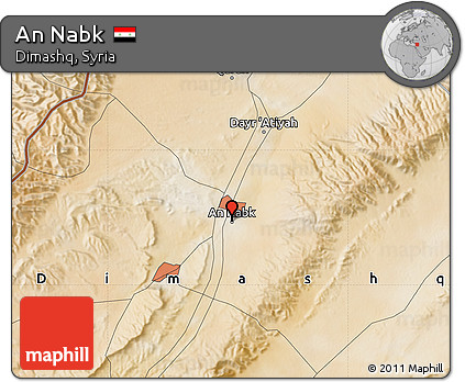 Satellite Map of An Nabk