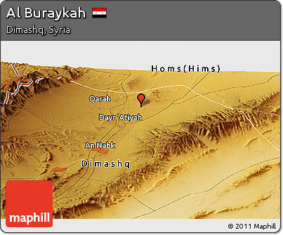 Physical Panoramic Map of Al Buraykah