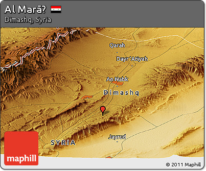 Physical Panoramic Map of Al Marāḩ