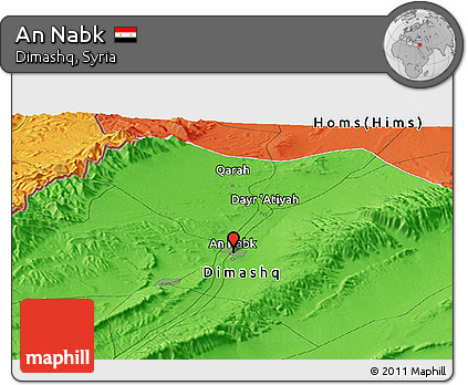 Political Panoramic Map of An Nabk