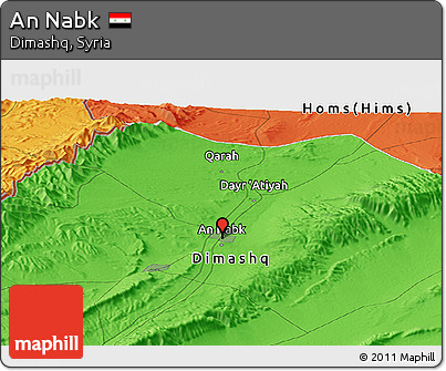 Political Panoramic Map of An Nabk