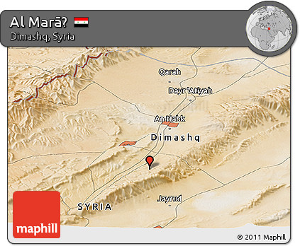Satellite Panoramic Map of Al Marāḩ