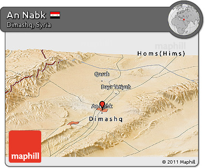 Satellite Panoramic Map of An Nabk