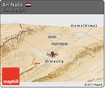 Satellite Panoramic Map of An Nabk