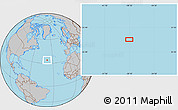 Gray Location Map of the area around 34° 0' 57" N, 38° 10' 29" W