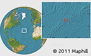 Satellite Location Map of the area around 34° 0' 57" N, 38° 10' 29" W