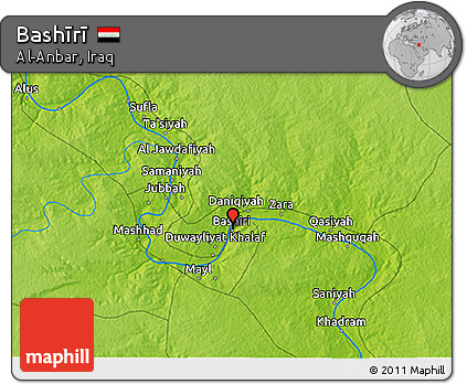 Physical 3D Map of Bashīrī