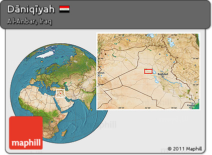Satellite Location Map of Dāniqīyah
