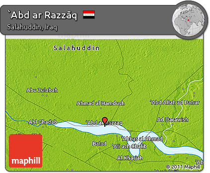 Physical 3D Map of `Abd Ar Razzāq
