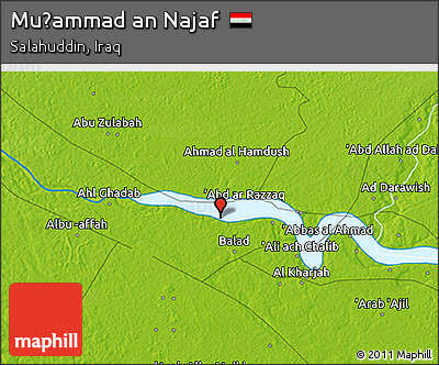 Physical 3D Map of Muḩammad An Najaf