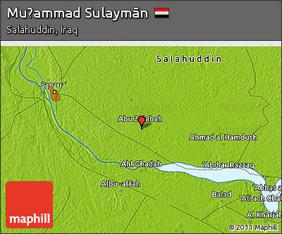 Physical 3D Map of Muḩammad Sulaymān