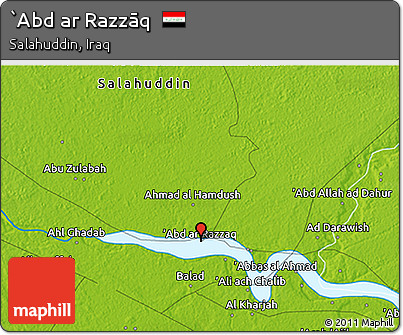 Physical 3D Map of `Abd Ar Razzāq