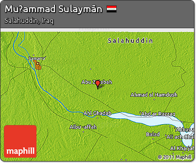 Physical 3D Map of Muḩammad Sulaymān
