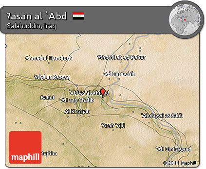 Satellite 3D Map of Ḩasan Al `Abd