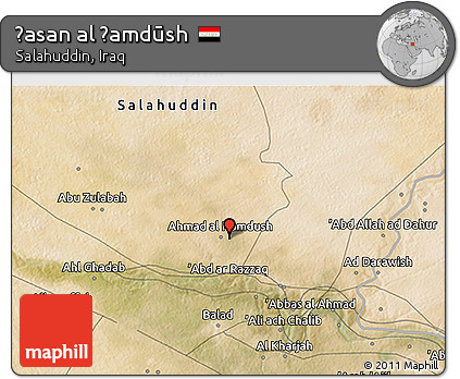 Satellite 3D Map of Ḩasan Al Ḩamdūsh