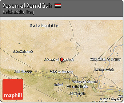 Satellite 3D Map of Ḩasan Al Ḩamdūsh