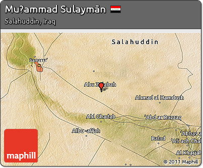 Satellite 3D Map of Muḩammad Sulaymān