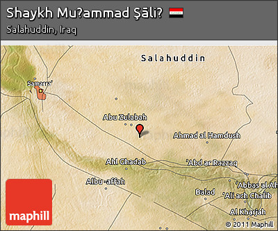Satellite 3D Map of Shaykh Muḩammad Şāliḩ