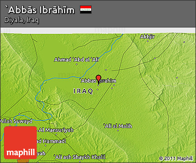 Physical 3D Map of `Abbās Ibrāhīm