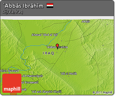Physical 3D Map of `Abbās Ibrāhīm