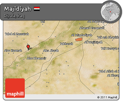 Satellite 3D Map of Majīdīyah