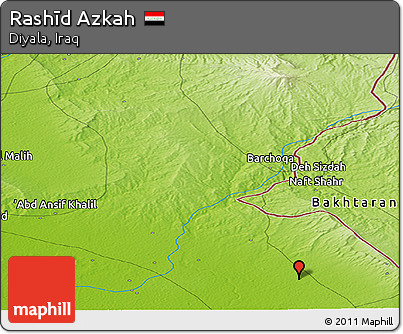 Physical Panoramic Map of Rashīd Azkah