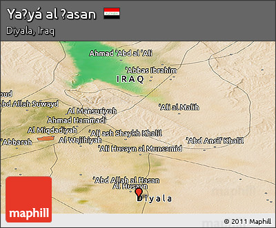 Satellite Panoramic Map of Yaḩyá Al Ḩasan