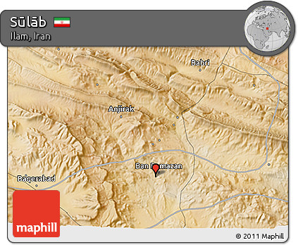 Satellite 3D Map of Sūlāb