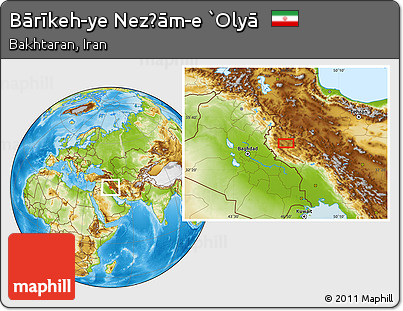 Physical Location Map of Bārīkeh-ye Nez̧ām-e `Olyā