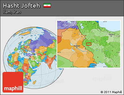Political Location Map of Hasht Jofteh