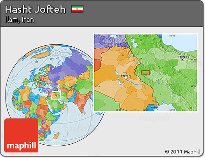 Political Location Map of Hasht Jofteh