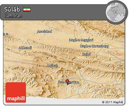 Satellite Panoramic Map of Sūlāb