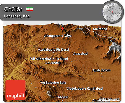 Physical 3D Map of Chūjār