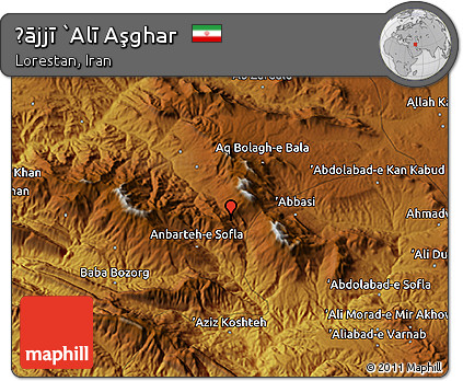 Physical 3D Map of Ḩājjī `Alī Aşghar