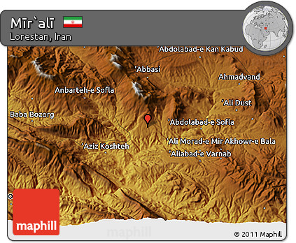 Physical 3D Map of Mīr`alī