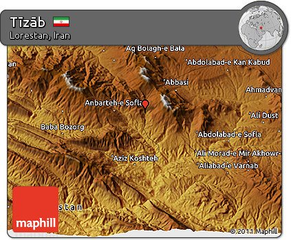 Physical 3D Map of Tīzāb