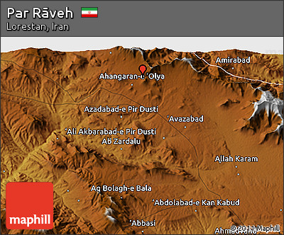 Physical 3D Map of Par Rāveh