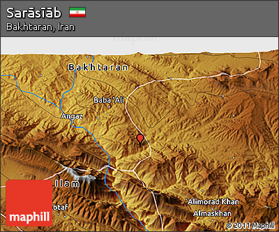 Physical 3D Map of Sarāsīāb