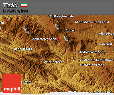 Physical 3D Map of Tīzāb