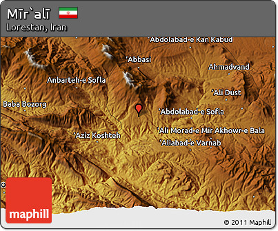 Physical 3D Map of Mīr`alī