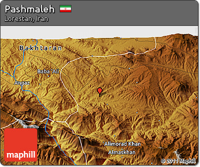 Physical 3D Map of Pashmaleh