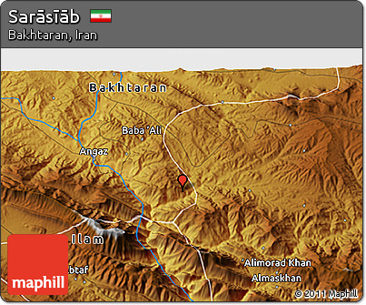 Physical 3D Map of Sarāsīāb