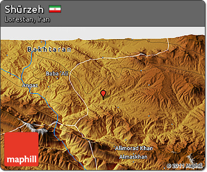 Physical 3D Map of Shūrzeh